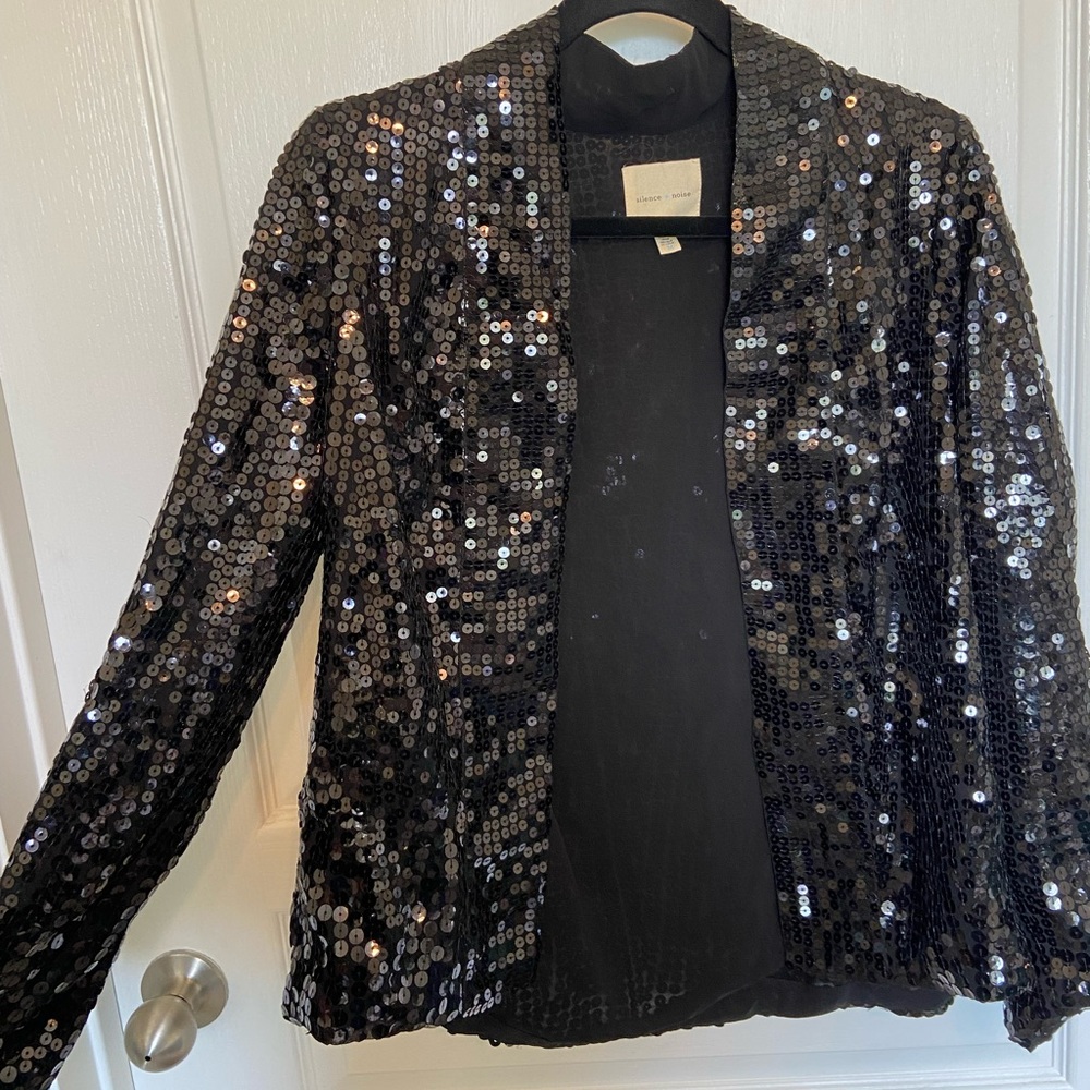 Vintage black sequin jacket